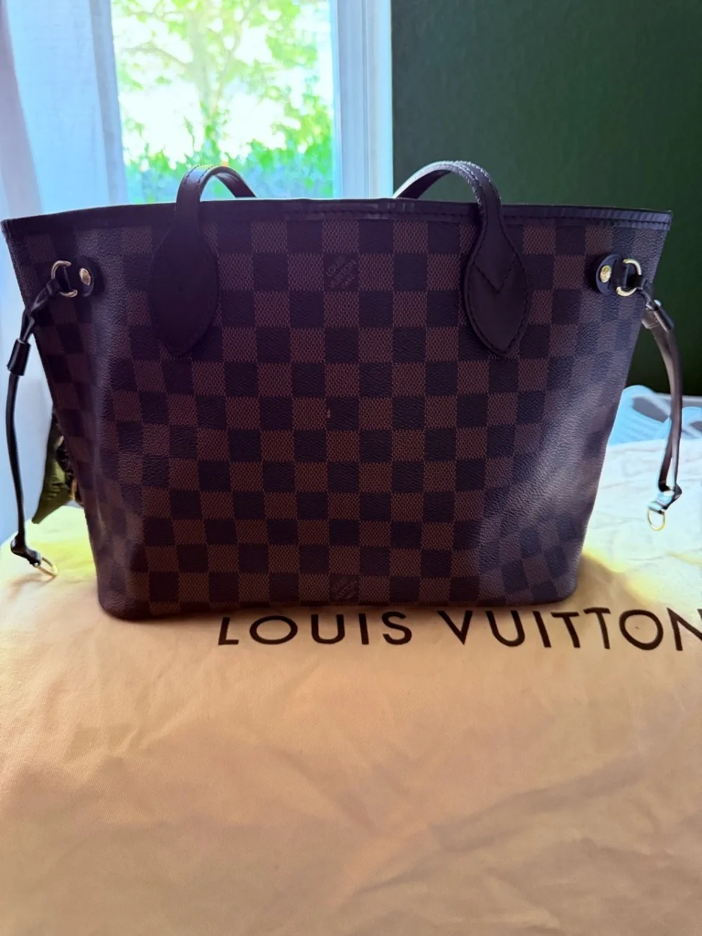 Louis Vuitton Damier Ebene Canvas Tote Bag PM - Picture 3 of 10